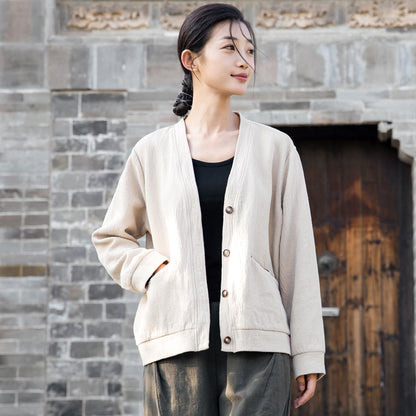 Women's Linen Cotton Cardigan