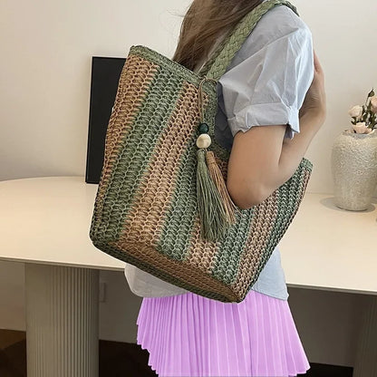 Women's Straw Woven Shoulder Bag