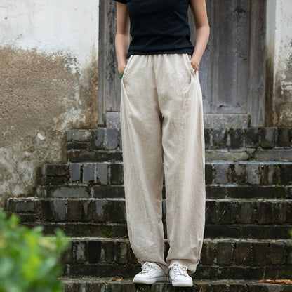 Women's Casual Slim Linen Pants