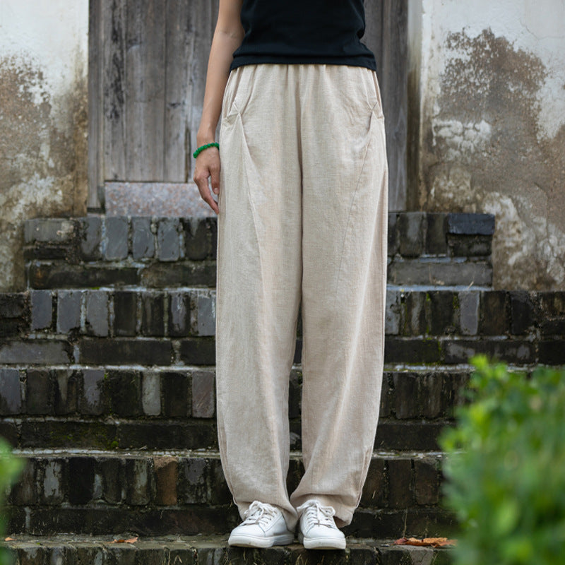 Women's Casual Slim Linen Pants