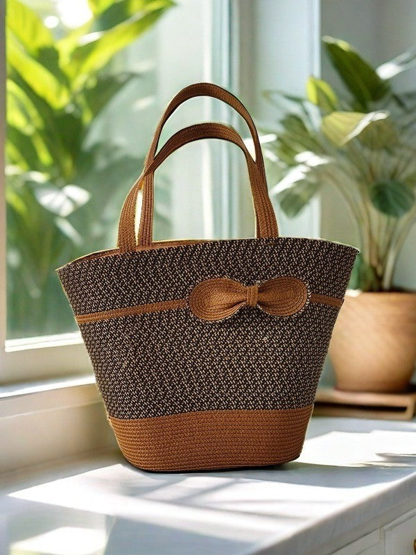 Straw Plaited Shoulder Bag with Cap