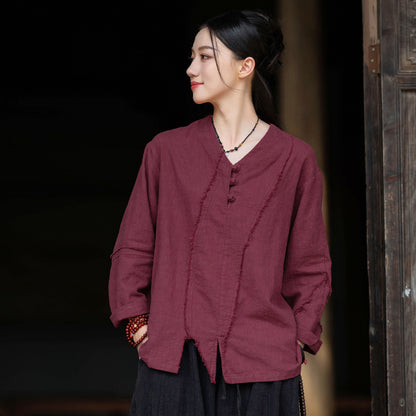 Linen Vintage Top Personality Shirt