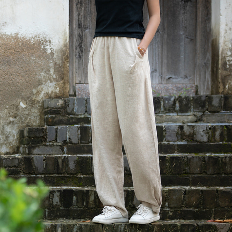 Women's Casual Slim Linen Pants