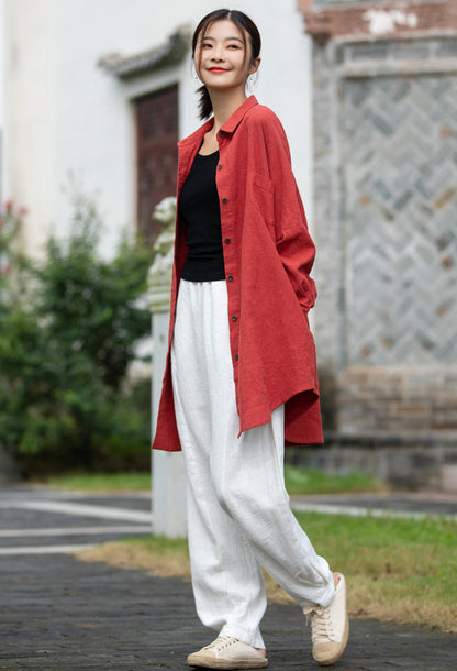 Women's Casual Slim Linen Pants