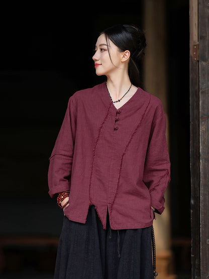 Linen Vintage Top Personality Shirt