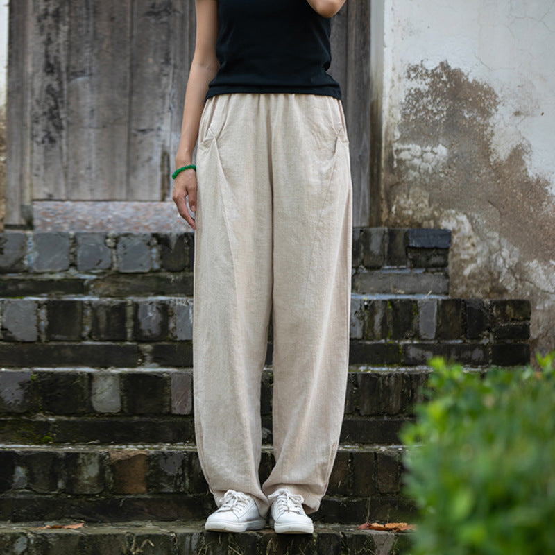 Women's Casual Slim Linen Pants