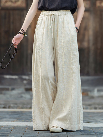 Women's Personality Linen Wide-leg Pants