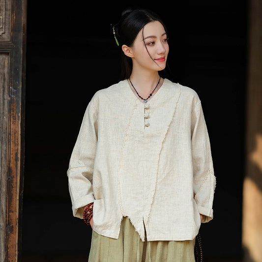 Linen Vintage Top Personality Shirt